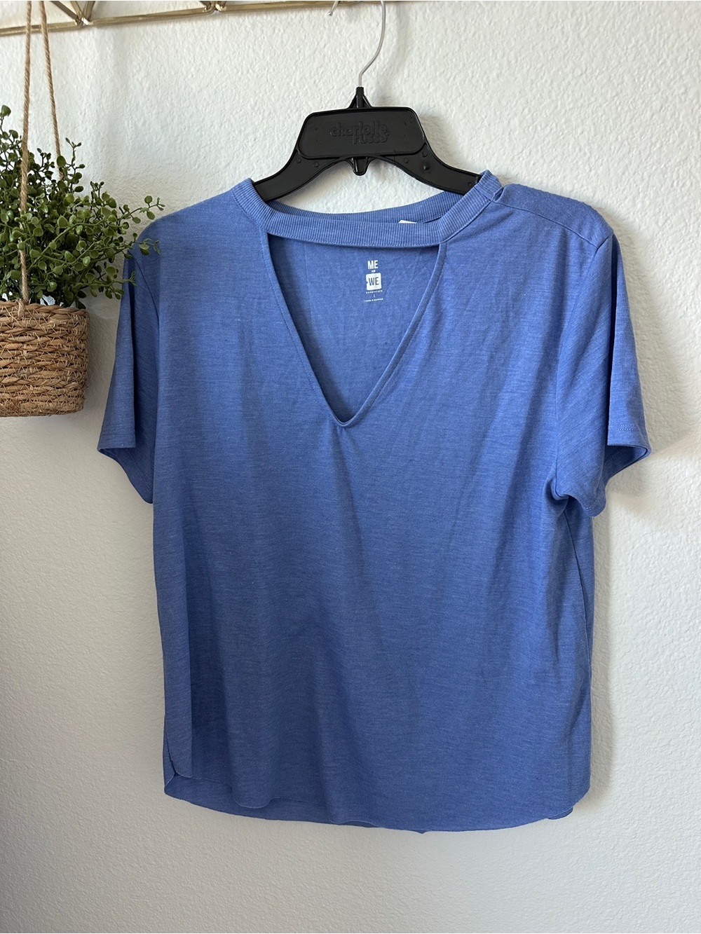 Me to We Cornflower Blue V-Neck Short Sleeve Tee